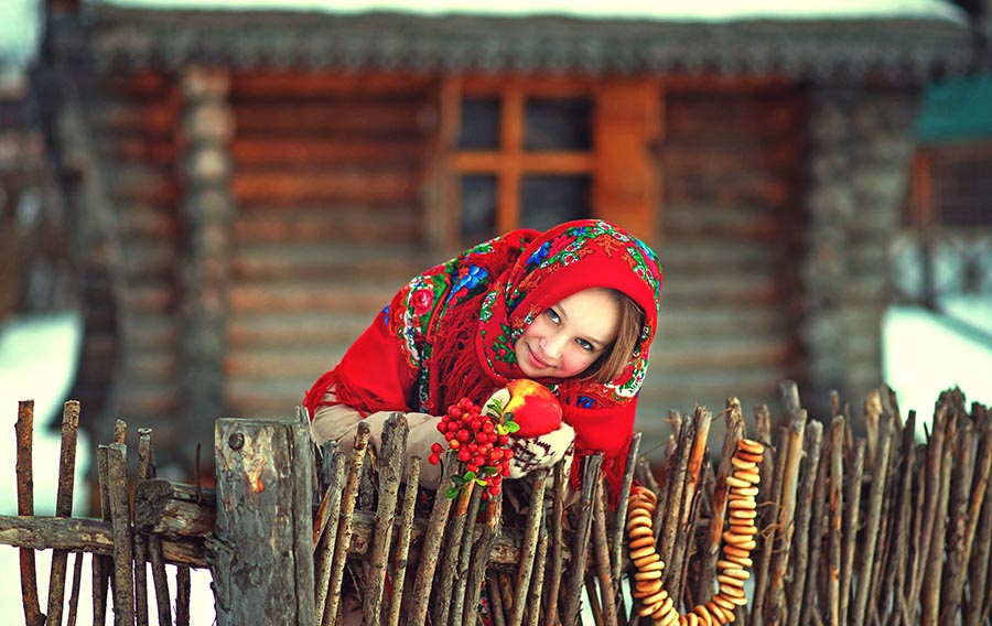 Sexy girl Women in Slavic costumes in Chiclayo